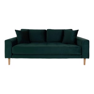 Lido 2,5 Personers Sofa - Mørkegrøn velour