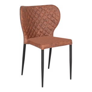 Pisa Spisebordsstol - brun kunstlæder