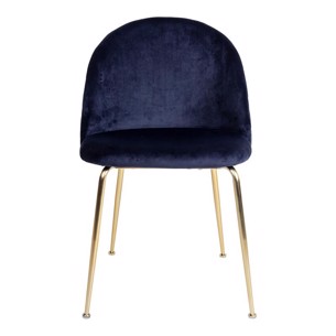 Geneve Spisebordsstol - Blå ben med Messing look