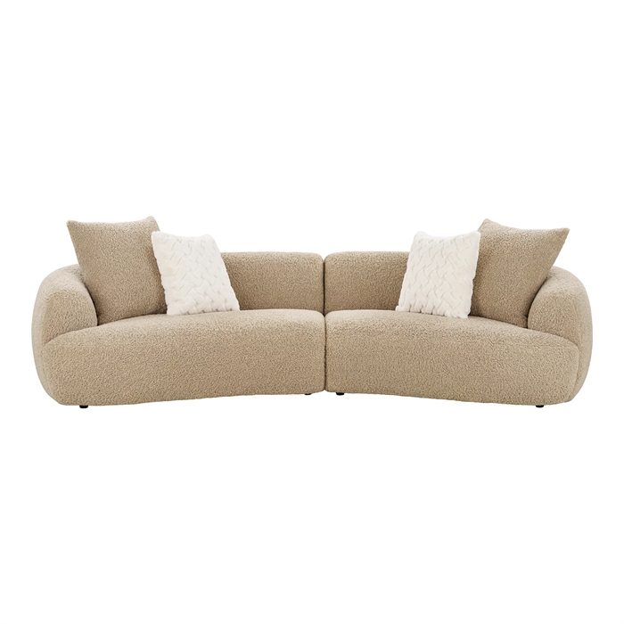 Dali Sofa med 4 puder, Lysebrun