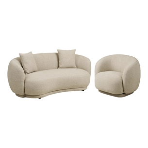 Hawkes Sæt, 2,5 personers sofa og loungestol, sand