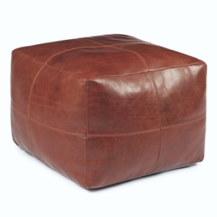 Tenna Footstool 50x50 cm Dark Brown