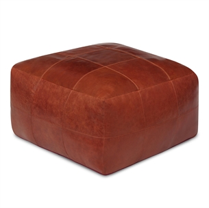 Tenna Footstool 60x60 cm Dark Brown