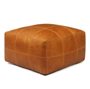 Tenna Footstool 75x75 cm Light Brown