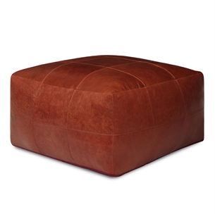 Tenna Footstool 75x75 cm Dark Brown