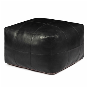 Tenna Footstool 75x75 cm Black