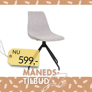 Monaco Spisebordsstol - drejefod, bouclé, sand 