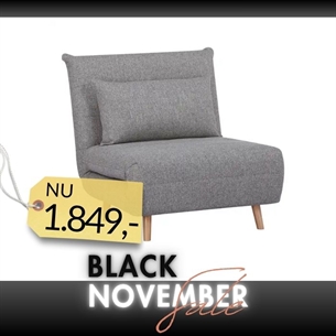 Marlow Sovesofa/Loungestol (grå) - B:82 x L:87,5/192,5 cm. 