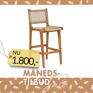 Derby Barstol, Teak/natur