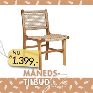 Derby Spisebordsstol u. armlæn Spisebordsstol u. armlæn, teak/polyrattan, natur