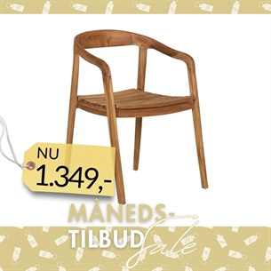 Otero Have- og Spisebordsstol, teak, natur