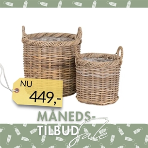 Gili Kurve, kubu rattan, natur sæt af 2