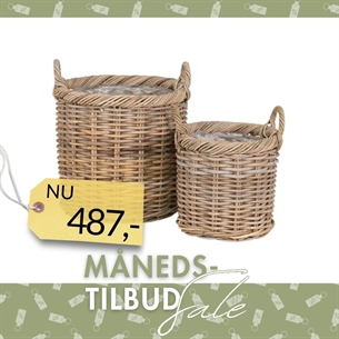 Gili Kurve, kubu rattan, natur sæt af 2