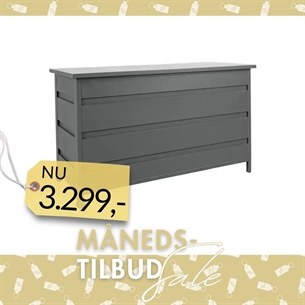 Cassis Hyndeboks, aluminium, grå, stor, 160x82x85 cm, 650 L