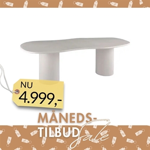 Maranola Spisebord cement look, lysegrå 96x240x76 cm