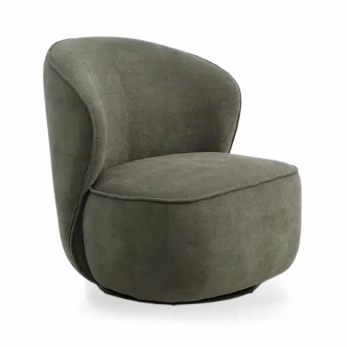 Theo loungestol. Moss green med drejefunktion