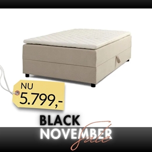 Space dream boksmadras med opbevaring str 140*200, Beige