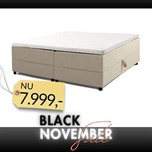 Space dream boksmadras med opbevaring str 180*200, Beige