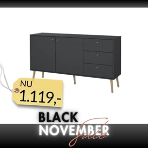 Bodo Skænk 2 låger + 3 skuffer - Matt Grey