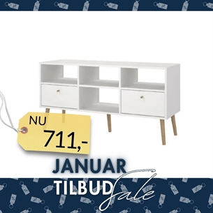 Bodo TV-møbel 2 skuffer - Hvid