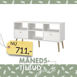 Bodo TV-møbel 2 skuffer - Hvid