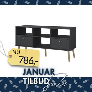 Bodo TV-møbel 2 skuffer - Matt Grey