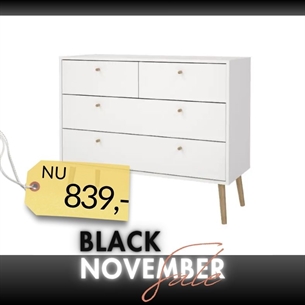 Bodo Kommode 2 + 2 skuffer - Hvid