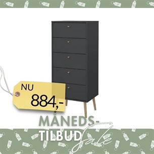 Bodo Kommode 5 skuffer - Matt Grey