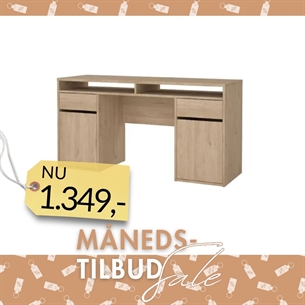 Function Plus Skrivebord 2 låger + 2 skuffer - Jackson Hickory 