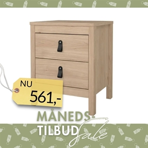 Madrid Sengebord 2 skuffer - Jackson Hickory 