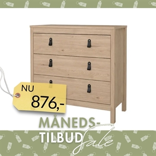 Madrid Kommode 3 skuffer - Jackson Hickory 