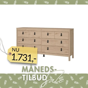 Madrid Dobbelt kommode 4+4 skuffer - Jackson Hickory 