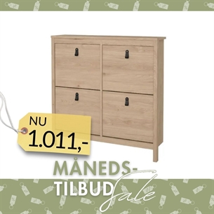 Madrid Skoskab 4 klaplåger - Jackson Hickory 