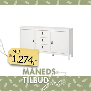 Madrid Skænk 2 låger + 3 skuffer - Hvid