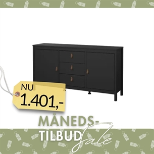 Madrid Skænk 2 låger + 3 skuffer - Mat sort