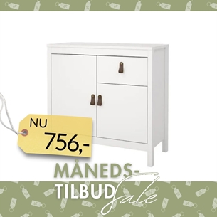 Madrid Skænk 2 låger + 1 skuffe - Hvid
