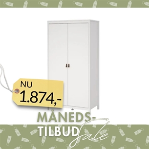 Madrid Garderobeskab 2 låger - Hvid