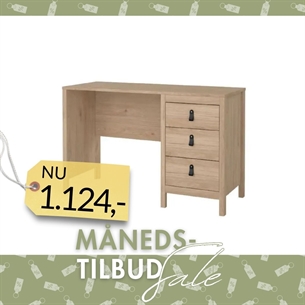 Madrid Skrivebord 3 skuffer - Jackson Hickory 