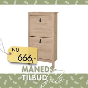 Madrid Skoskab 2 klaplåger - Jackson Hickory 