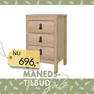 Madrid Sengebord 3 skuffer - Jackson Hickory 