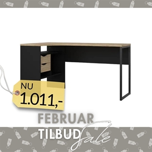 Function Plus Skrivebord - Mat Black Eg struktur
