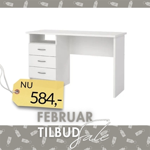Function Plus Skrivebord - Hvid