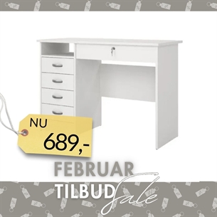 Function Plus Skrivebord - Hvid