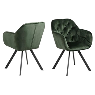 Lola Spisebordsstol med armlæn, skovgrøn
