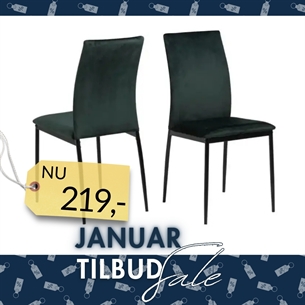 Demina Spisebordsstol – Mørkegrøn Dublin Stof