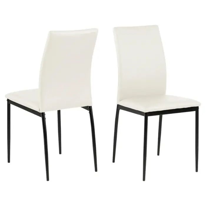 Demina Spisebordsstol – Hvidt PU Læder