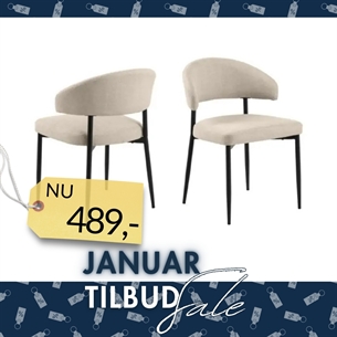 Edina Spisebordsstol - Beige Basel Stof