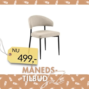 Edina Spisebordsstol - Beige Basel Stof