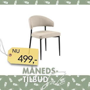 Edina Spisebordsstol - Beige Basel Stof