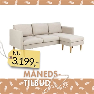Milly 2 pers. sofa med chaiselong